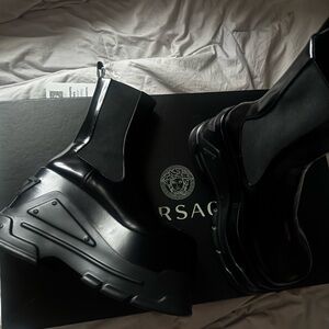 SOLD * VERSACE ANTHEM PLATFORM BOOTS